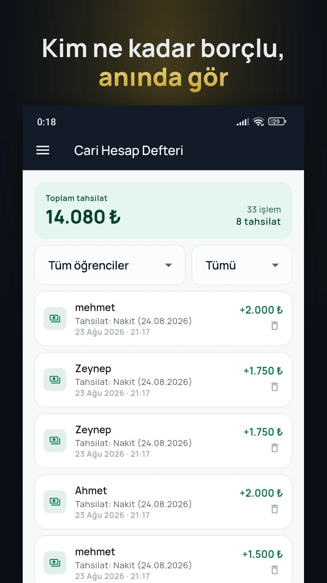 DersGuru - Özel Ders Takibi screenshot